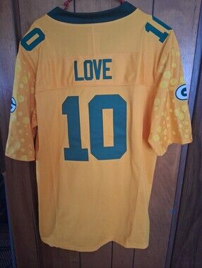 Mystery Sports Card With Jordan Love Green Bay Packers Xl Cheese Jersey